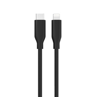 1.2m Black Silicone USB Type-C to Lightning MFi Cable