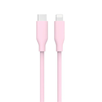 1.2m Pink Silicone USB Type-C to Lightning MFi Cable