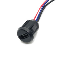 USB Type-C Panel Mount Socket With Bare Wire Lead