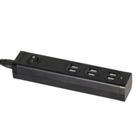 AC Powered Six Way USB Power Board with Switch
