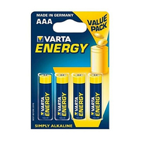 Varta Energy Alkaline Disposable AAA Battery (4 Pack)