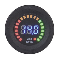Automotive 5-15v DC LED Voltmeter with Bar Graph