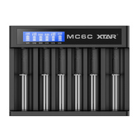 Xtar MC6C USB Powered Six Slot Li-Ion Battery Charger