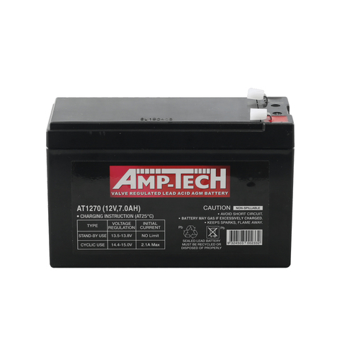 AMP-TECH 12v 7ahr AGM Battery
