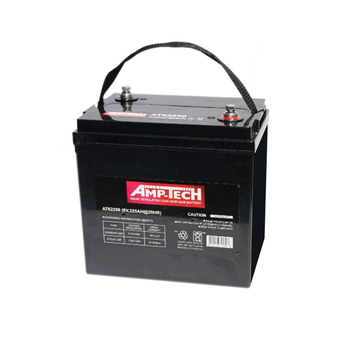 AMP-TECH 6v 224ahr AGM Deep Cycle Battery