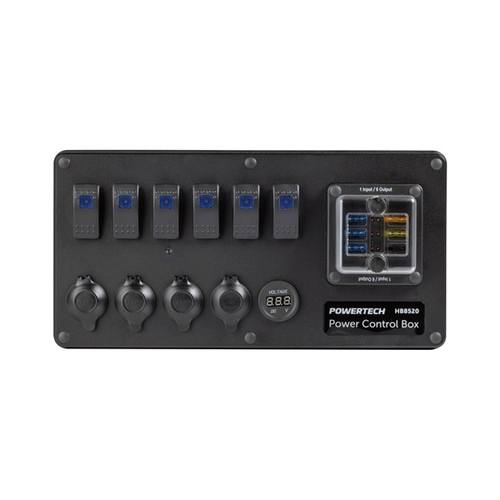 DC Control Hub with Switches, Voltmeter and Fuse Block