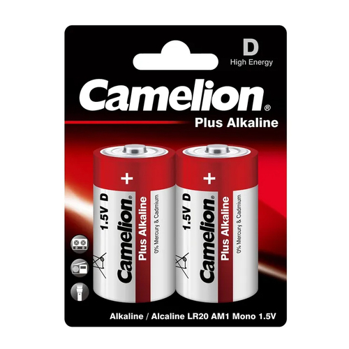 Camelion D Size Alkaline Battery (Pair)