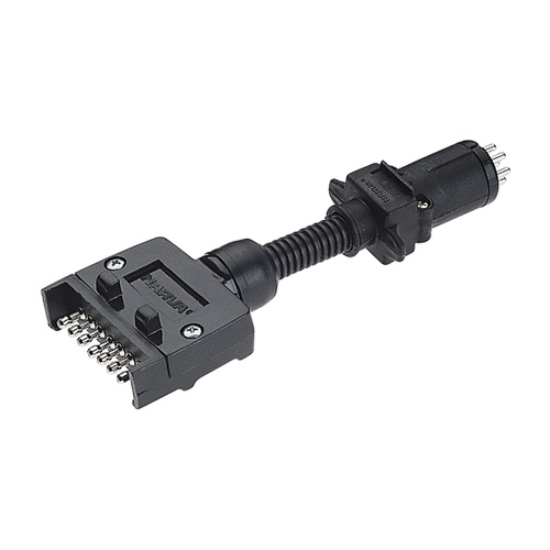 Trailer Flat 7 Pin Male Plug to Round 6 Pin Male Plug