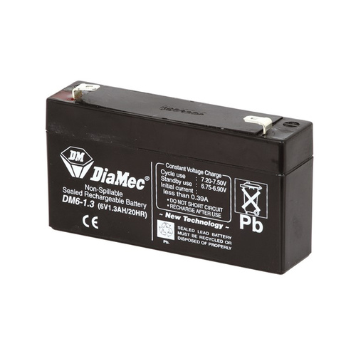 DiaMec 6v 1.3ahr AGM Lead Acid Battery