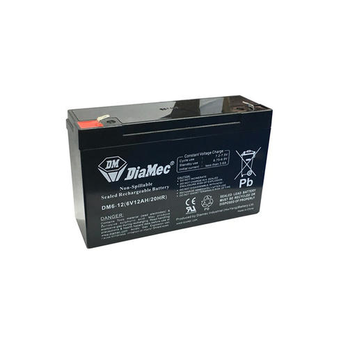 DiaMec 6v 12ahr AGM Lead Acid Battery