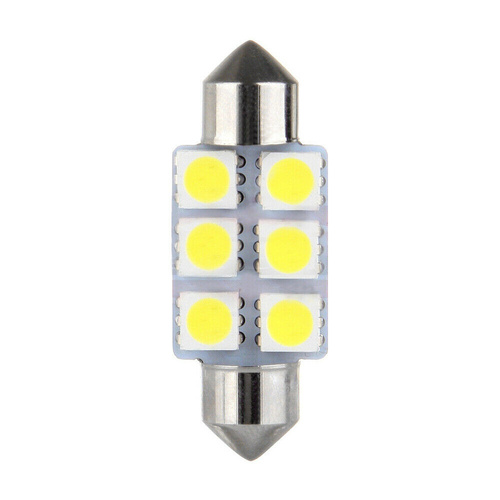 Festoon 36mm 12v White SMD 5050 LED Bulb - TWO FOR ONE!