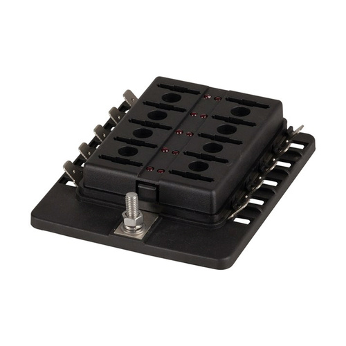 10 Way Blade Fuse Block with Spade Terminal Connection