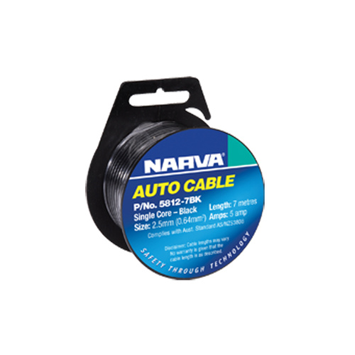 Narva Single Core 2.5mm Cable Roll Red (7m)