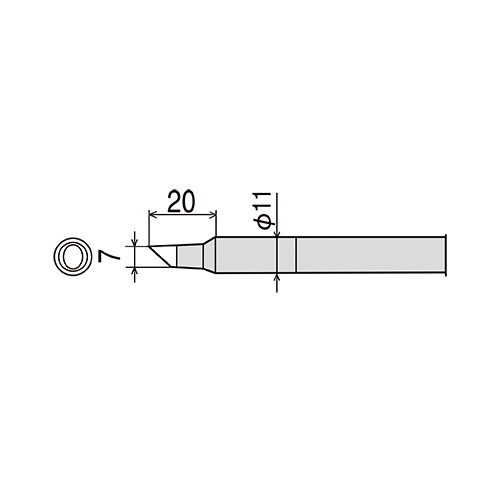 Goot 7mm Chisel Tip for CXR-100