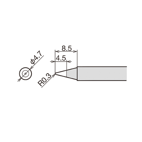 Goot 0.5mm Conical Tip for RX-802AS Station