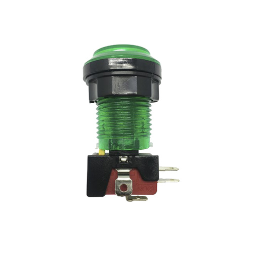 Illuminated Green Arcade Style Push Button