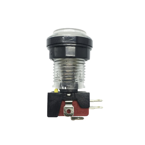 Illuminated White Arcade Style Push Button