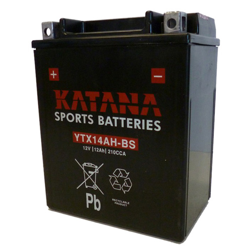 Katana YTX14AH-BS 210cca 12ahr Premium AGM Motorcycle Battery