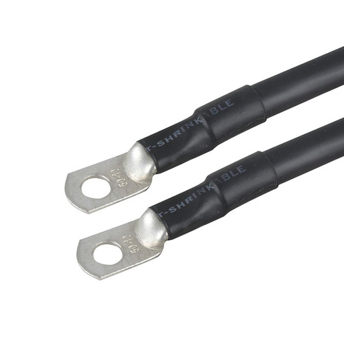 2AWG Black 750mm Tinned Battery Power Lead