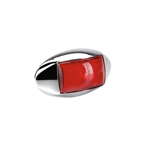 LED 10-33v Rear Red Marker Lamp - Chrome Housing