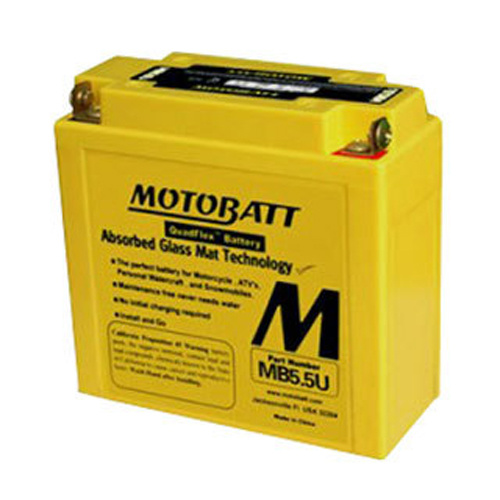 MotoBatt MB5.5U Quadflex 12v 105ccA Maintenance Free Battery