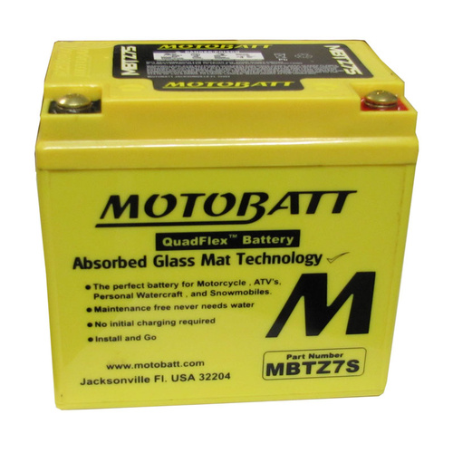 MotoBatt MBTZ7S 12v 130ccA Maintenance Free Battery