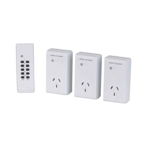 Remote Controlled 3 Outlet AC Mains Switch and Controller