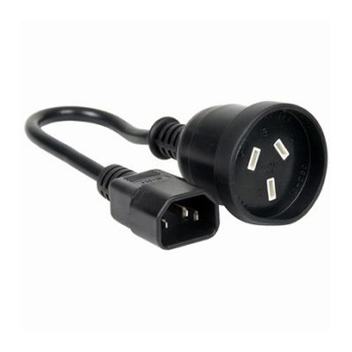 Power Cable 3 Pin Socket to Male IEC320 (150mm)