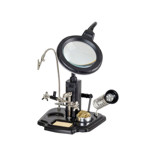 PCB Holder, Magnifying Lamp and Third Hand