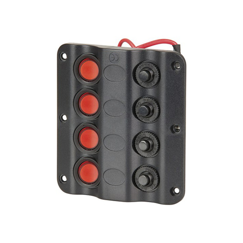 Marine 4 Way Switch Panel and Circuit Breaker
