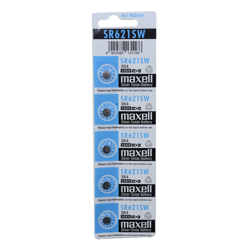 Maxell V364 Watch Battery SR621SW (5pcs)