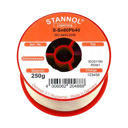 Stannol 60/40 3.0mm Solid Solderwire (500gm)