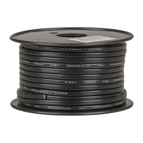 Twin Core Tinned Auto Marine Power Cable 7.5a 30m Roll