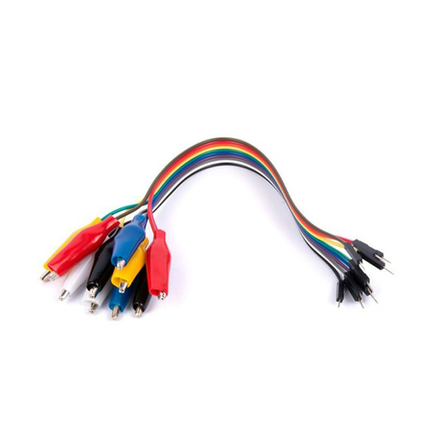 Small Alligator to Pin Multi Colour Jumper Leads