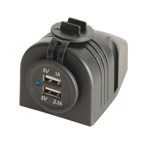 Surface Mount two Port 12-24v USB Charger with 3.1a Output