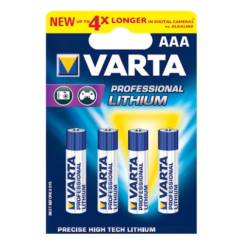 Varta AAA 1.5v Single Use Lithium Battery (4 Pack) - Carton Lots