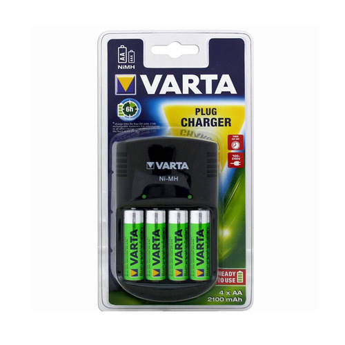Varta 6 Hour AA and AAA Battery Charger and Four AA Battery Package (5726)