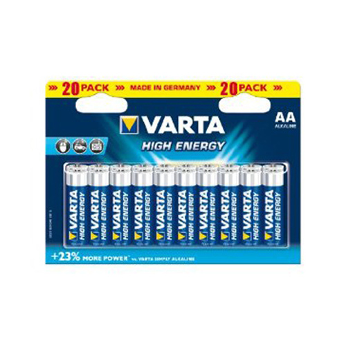 Varta High Energy Alkaline AA 20 Pack