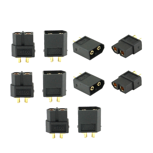 Black XT60 Connectors (5 Pairs)