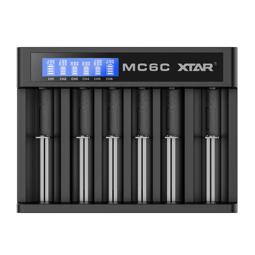 Xtar MC6C USB Powered Six Slot Li-Ion Battery Charger