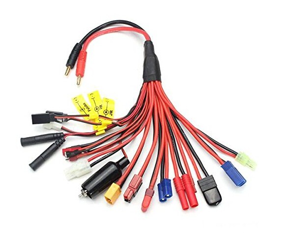 ACI Racing CHARGE LEAD LIPO 4mm Charger To 4/5mm Step Connect RC New USA Pick Co